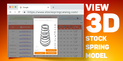 Stock Spring Catalog Conical View 3D Stock Spring Model