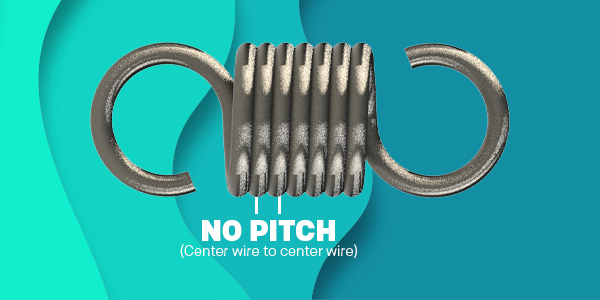 no pitch in extension spring