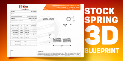 Stock Spring Catalog Compression Stock Spring 3D Blueprint