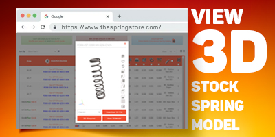 Stock Spring Catalog Compression View 3D Stock Spring Model