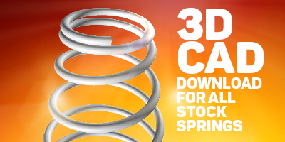 Stock Spring Catalog Conical 3D CAD Download for all stock springs