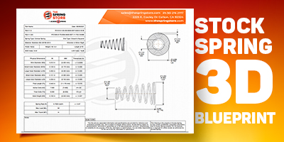 Stock Spring Catalog Conical Stock Spring 3D Blueprint