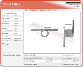 torsional torsion spring calculator generate blueprint